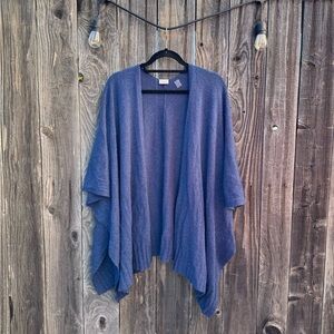 🔴Kinross Navy Blue Women’s 100% Cashmere Wrap Sweater One Size Fits All